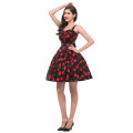 Best Selling Vintage Cotton Ball Retro Printed Vintage Cherry Retro Dress CL6092-4#